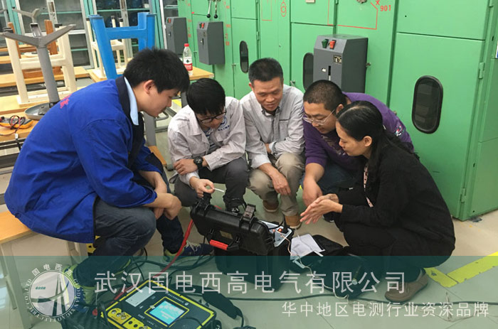 国电西高为广西某学院调试高压开关动特性测试仪