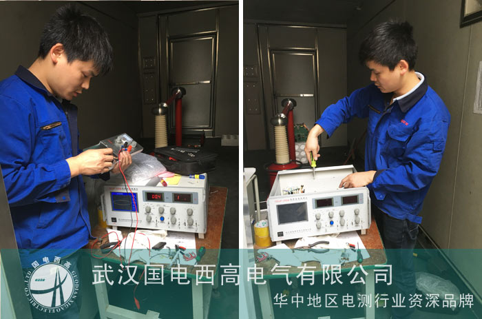 我司应邀为深圳客户调试工频耐压设备